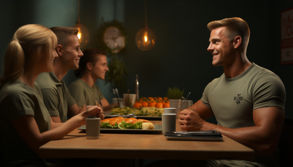 Weight training programme: number of meals and hydration to be respected